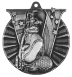 silver golf medal in the V-Series style