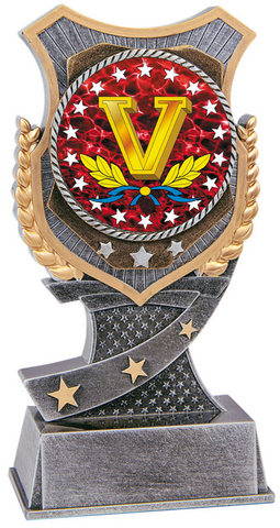 victory trophy in the shield style