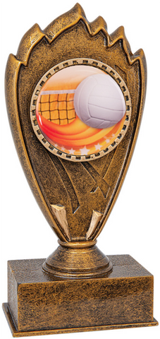 volleyball trophy in the blaze style