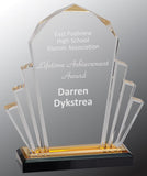 Faceted Fan Acrylic - Outstanding Achievement Award