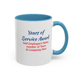 Years of Service Award Coffee Mug Personalized