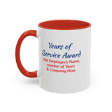 Years of Service Award Coffee Mug Personalized