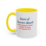 Years of Service Award Coffee Mug Personalized