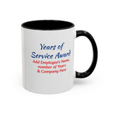 Years of Service Award Coffee Mug Personalized