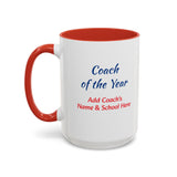 Coach of the Year Coffee Mug Personalized