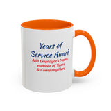 Years of Service Award Coffee Mug Personalized