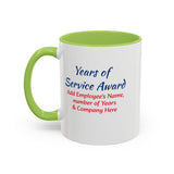 Years of Service Award Coffee Mug Personalized