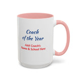 Coach of the Year Coffee Mug Personalized