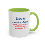 Years of Service Award Coffee Mug Personalized