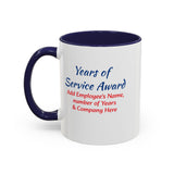 Years of Service Award Coffee Mug Personalized