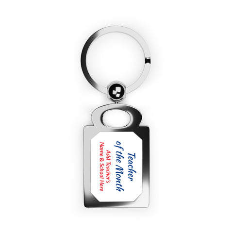 Teacher of the Month Keyring Personalized