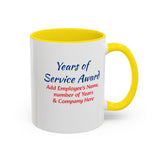 Years of Service Award Coffee Mug Personalized