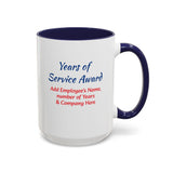Years of Service Award Coffee Mug Personalized