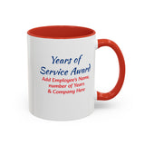 Years of Service Award Coffee Mug Personalized