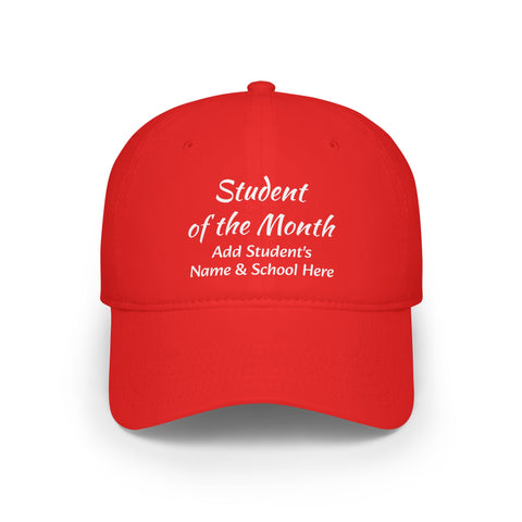 Student of the Month Cap Personalized