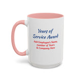 Years of Service Award Coffee Mug Personalized