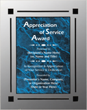Acrylic Clear Plaque with Marble Design Accent - General Service Award