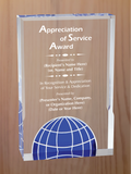 Rising Globe Acrylic - General Service Award