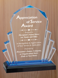 Faceted Fan Acrylic - General Service Award