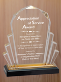 Faceted Fan Acrylic - General Service Award