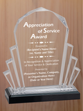 Faceted Fan Acrylic - General Service Award