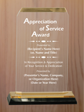 Clipped Corner Acrylic - General Service Award