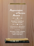 Clipped Corner Acrylic - General Service Award