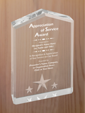 Star Point Acrylic - Board Member Service Award
