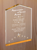 Star Point Acrylic - Board Member Service Award
