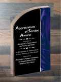 Velvet Wave Acrylic - Board Member Service Award