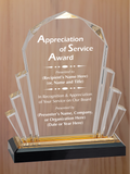 Faceted Fan Acrylic - Board Member Service Award