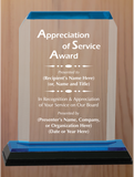 Clipped Corner Acrylic - Board Member Service Award