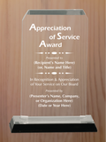 Clipped Corner Acrylic - Board Member Service Award