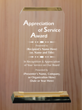 Clipped Corner Acrylic - Board Member Service Award