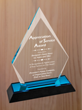 Arrow Point Acrylic - Board Member Service Award