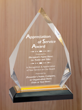 Diamond Acrylic - Board Member Service Award