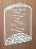 Horizon Acrylic - Coach Appreciation Award