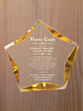 Luminary Star Acrylic - Coach Appreciation Award