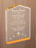 Star Point Acrylic - Coach Appreciation Award
