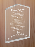 Star Point Acrylic - Coach Appreciation Award