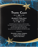 Acrylic Plaque with Marble and Shooting Star Accent - Coach Appreciation Award