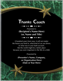 Acrylic Plaque with Marble and Shooting Star Accent - Coach Appreciation Award