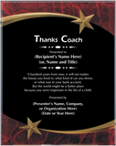 Acrylic Plaque with Marble and Shooting Star Accent - Coach Appreciation Award