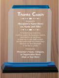 Clipped Corner Acrylic - Coach Appreciation Award