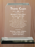 Clipped Corner Acrylic - Coach Appreciation Award