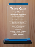 Clipped Corner Acrylic - Coach Appreciation Award