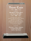 Clipped Corner Acrylic - Coach Appreciation Award
