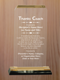 Clipped Corner Acrylic - Coach Appreciation Award