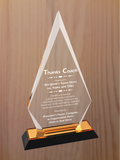 Arrow Point Acrylic - Coach Appreciation Award