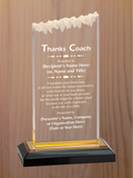 Frosted Top Acrylic - Coach Appreciation Award